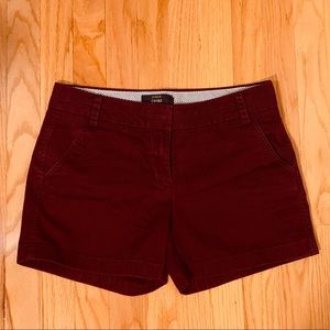 J. Crew Burgundy Chino Short size 4